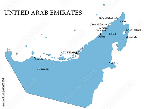 Map of United Arab Emirates country