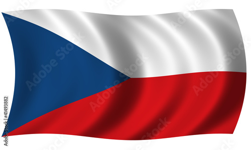 flag of czech in wave