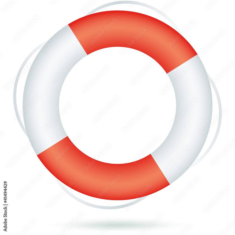 Life buoy icon on white Vector Life buoy icon on white Vector