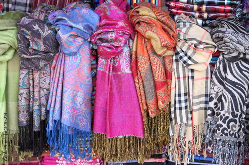 Hanging scarves photo