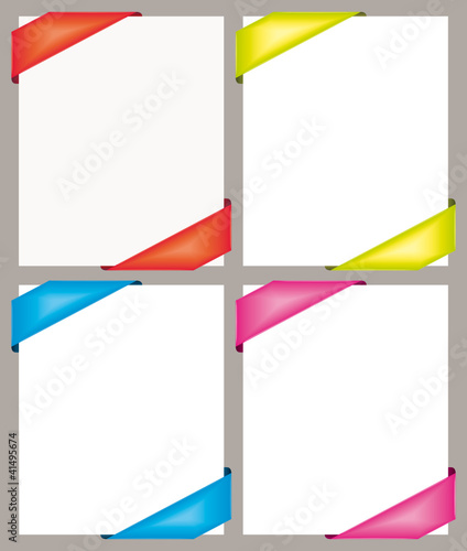 Colorful corner ribbons.