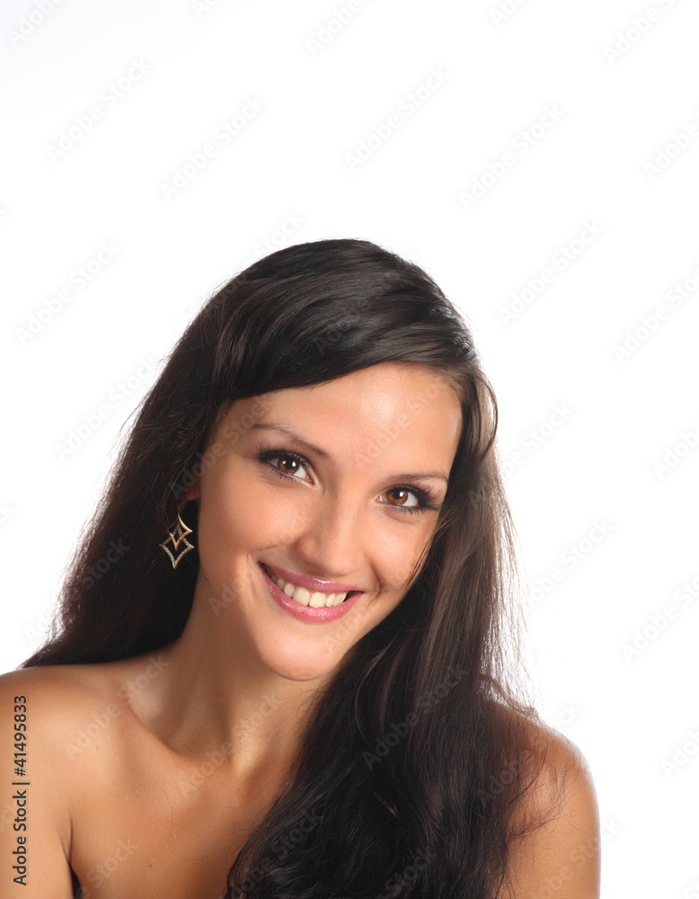 Close-up portrait of beautiful young woman Close-up portrait of beautiful young woman