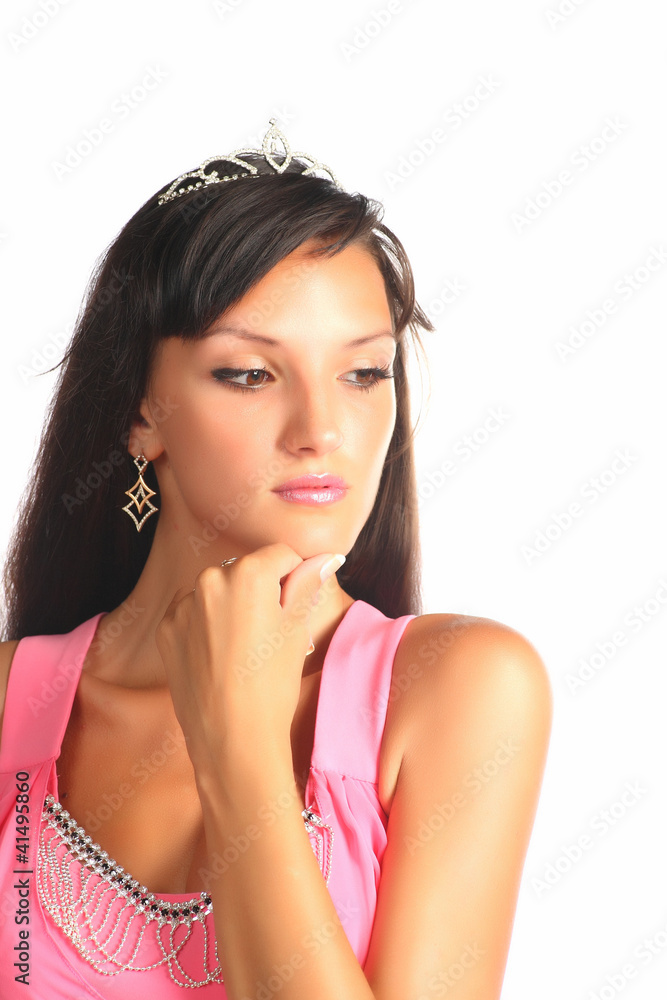 Close-up portrait of beautiful young woman Close-up portrait of beautiful young woman