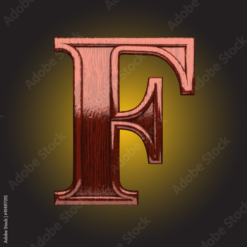 Vector wooden figure