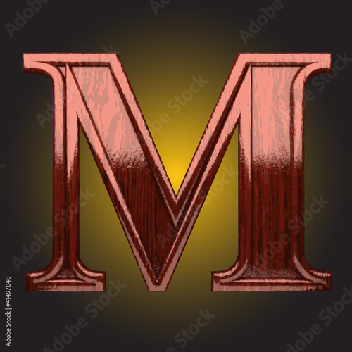 Vector wooden figure