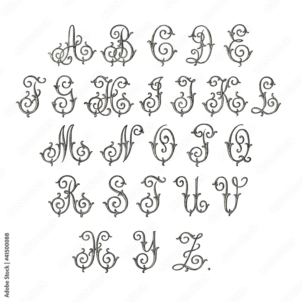 Alphabet brodé Alphabet brodé