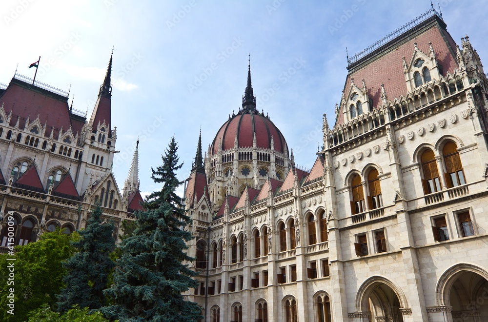 Park View of Hungarian Parliament
