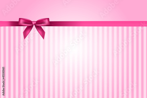 Vector pink background with bow