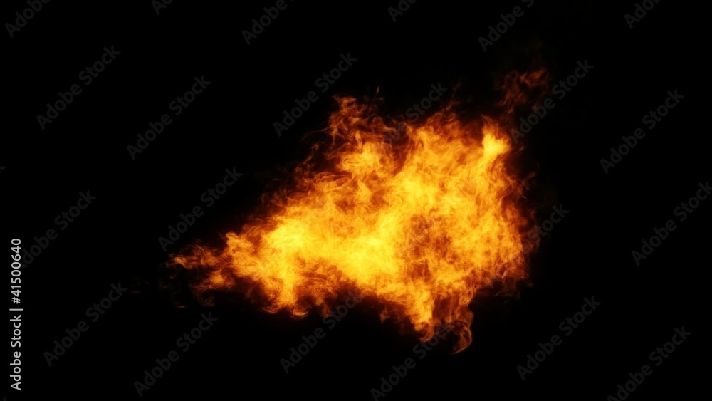 Flame thrower 3D rendering - rotating, with alpha Flame thrower 3D rendering - rotating, with alpha