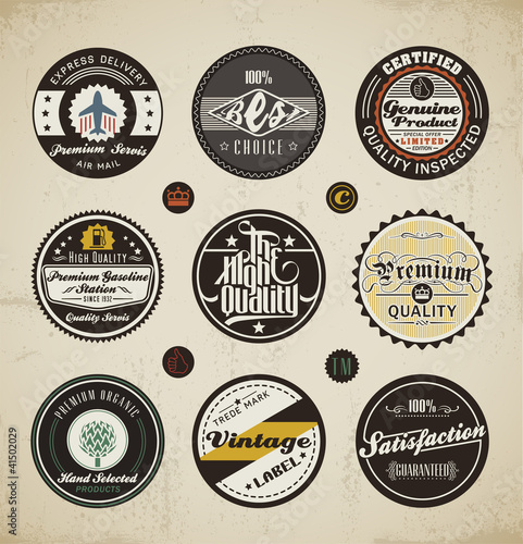Retro Badges and Labels set.