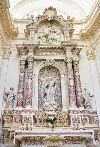 Church interior at Dubrovnik in Croatia