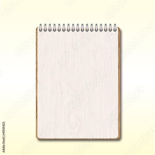 The tracing paper on wooden board.