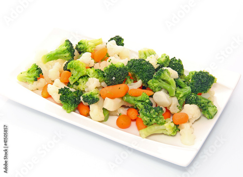Assiette de légumes vapeur