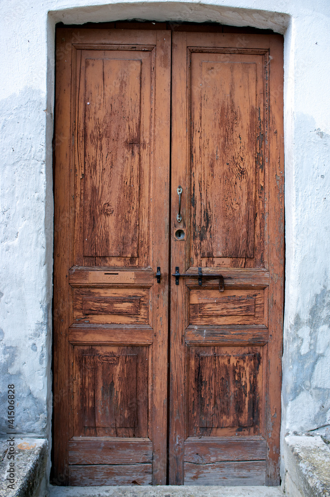 Fototapeta premium Stary kolor obrazu drewniane drzwi