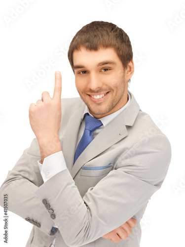 businessman pointing his finger