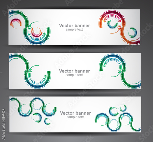 Set of abstract vector banner