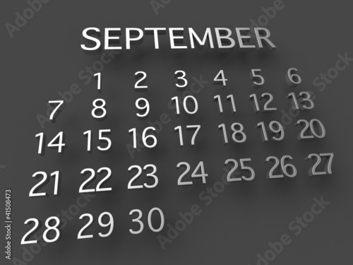 3d Kalender September