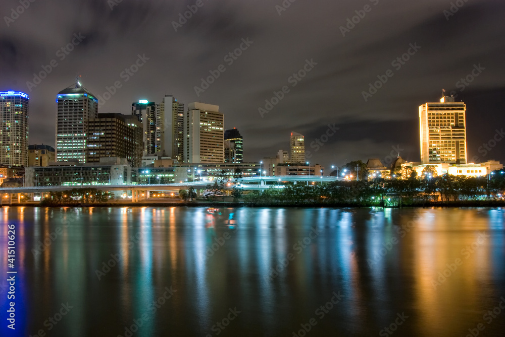 Brisbane City At Night - Queensland - Australia