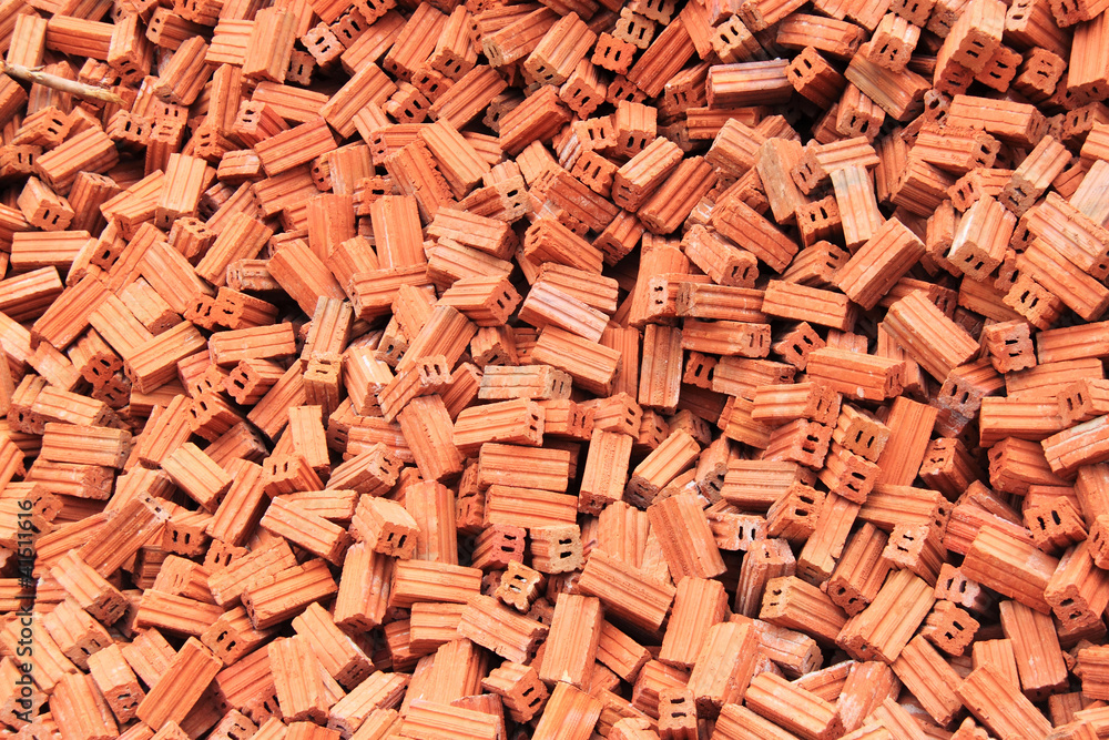 group of bricks square construction materials