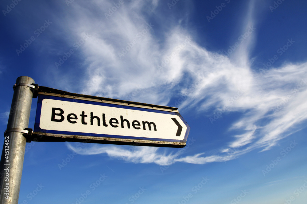Obraz premium Bethlehem road sign