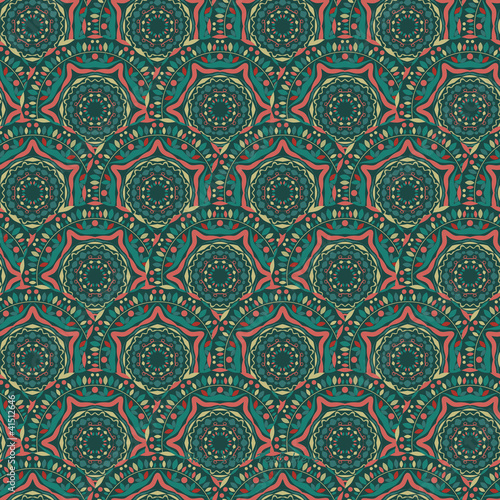 Abstract Seamless Pattern with Round Elements