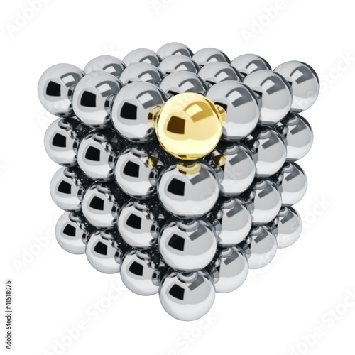 Metallic neo cube with one ...