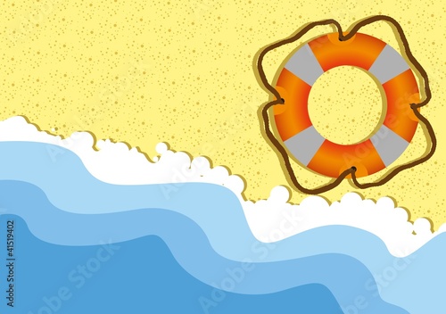 Float orange and white