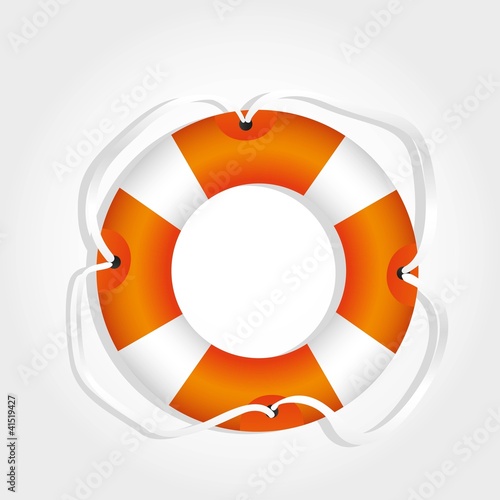 Float orange and white