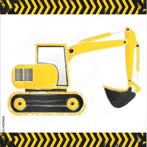 grunge backhoe