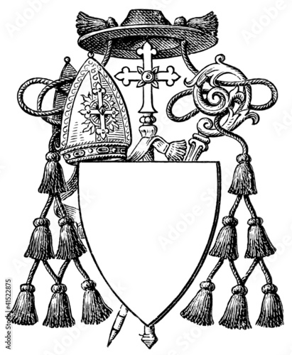 Obraz na plátne Coat of arms of the bishop