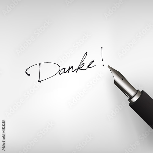 Füllfederhalter mit Schrift Danke