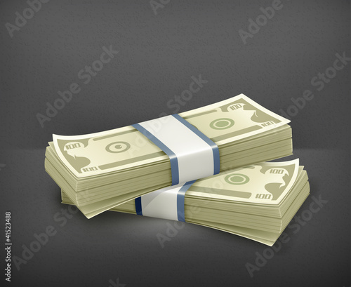 Stack of Dollars, vector