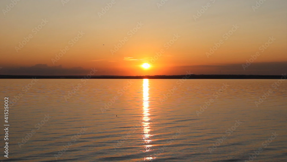 Sunset on a ocean shore Sunset on a ocean shore