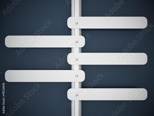 3d rendering signboard and blue wall background