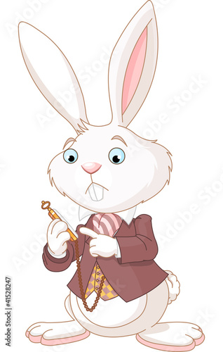 White Rabbit with pocket watch