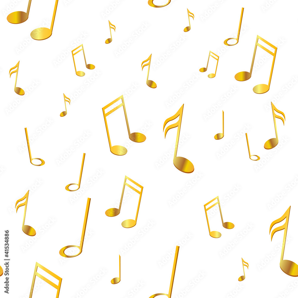 Vector illustration of golden notes Vector illustration of golden notes