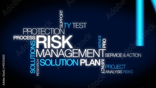 Risk management tag cloud animation video