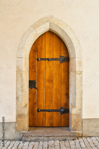 old wooden door