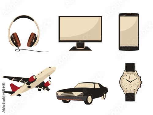 Media and transport icons