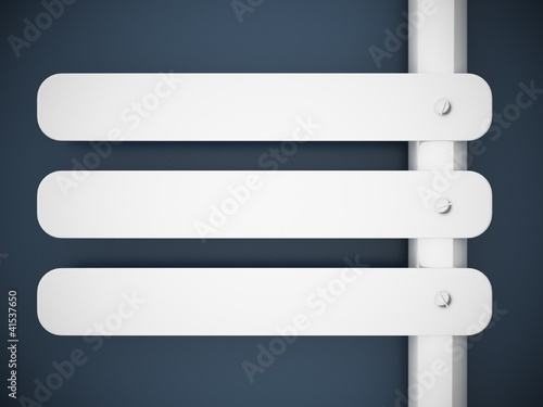 3d rendering signboard and blue wall background