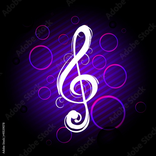 Vector illustration of an decoratice clef