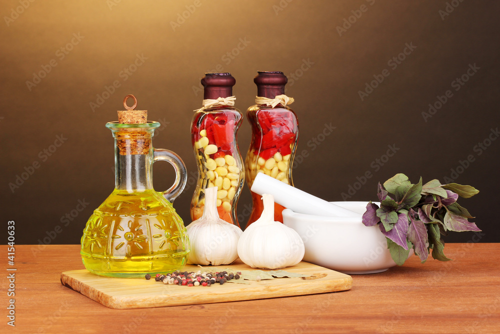 Set of ingredients and spice for cooking Set of ingredients and spice for cooking