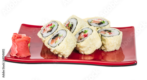 Japanese Cuisine -Tempura Maki Sushi (Deep Fried Roll made of sa