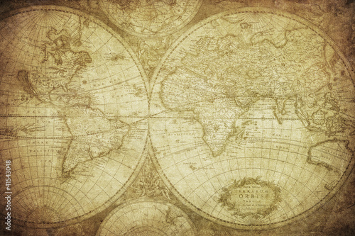 vintage map of the world 1675