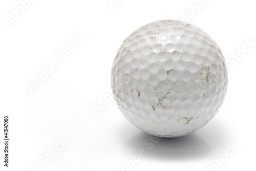 Old used golf ball
