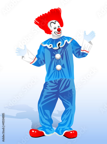 clown with red