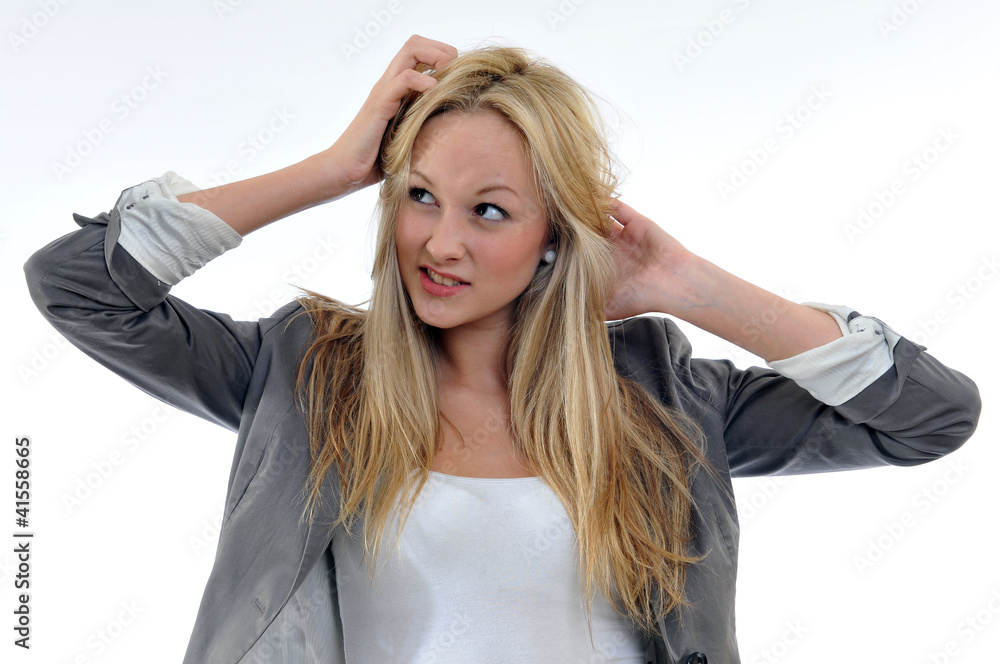 Frau mit langen Haaren Frau mit langen Haaren
