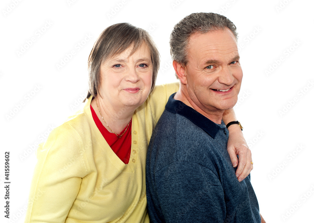 Closeup portrait of loving elderly couple Closeup portrait of loving elderly couple