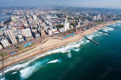 aerial view of durban, south africa photo