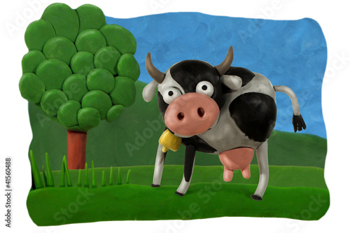 Plasticine cow